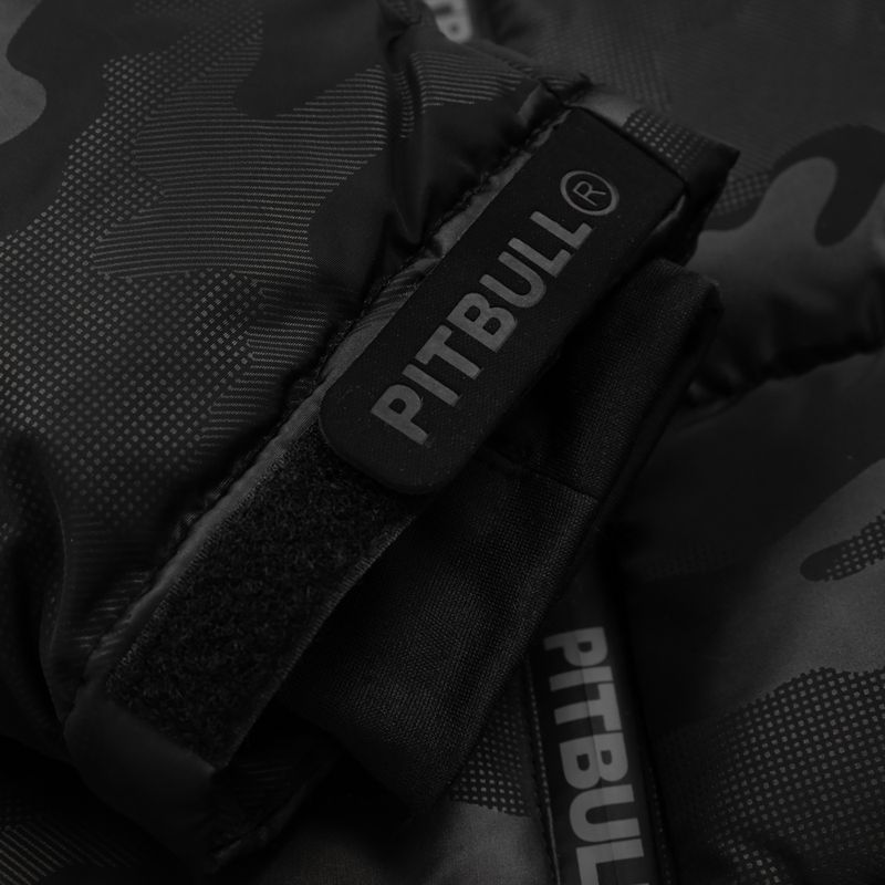 Мъжко зимно яке Pitbull Airway 5 с подплатена качулка all black camo 13