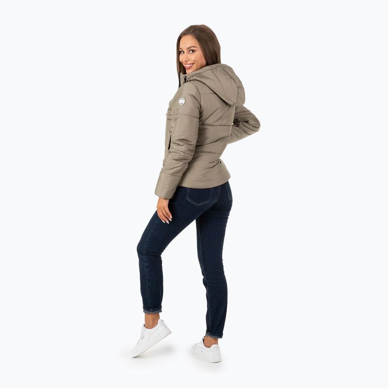 Pitbull West Coast дамско зимно яке Jenell Quilted Hooded dark sand 2