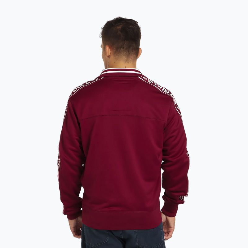 Спортно горнище Pitbull West Coast Trackjacket Tape Logo Terry Group burgundy 3