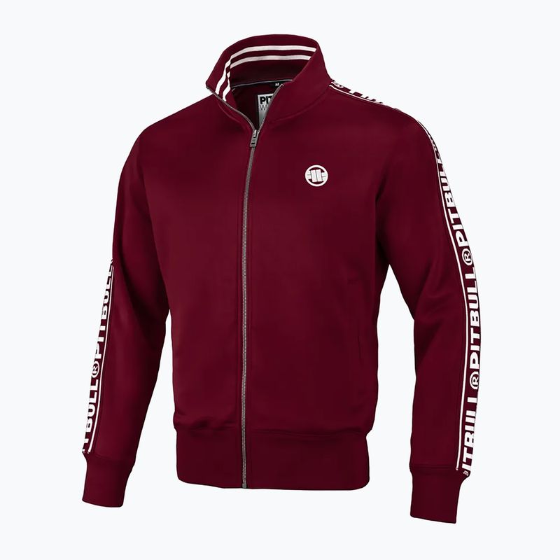 Спортно горнище Pitbull West Coast Trackjacket Tape Logo Terry Group burgundy 4