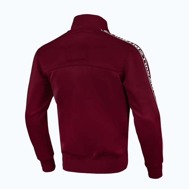 Спортно горнище Pitbull West Coast Trackjacket Tape Logo Terry Group burgundy 5