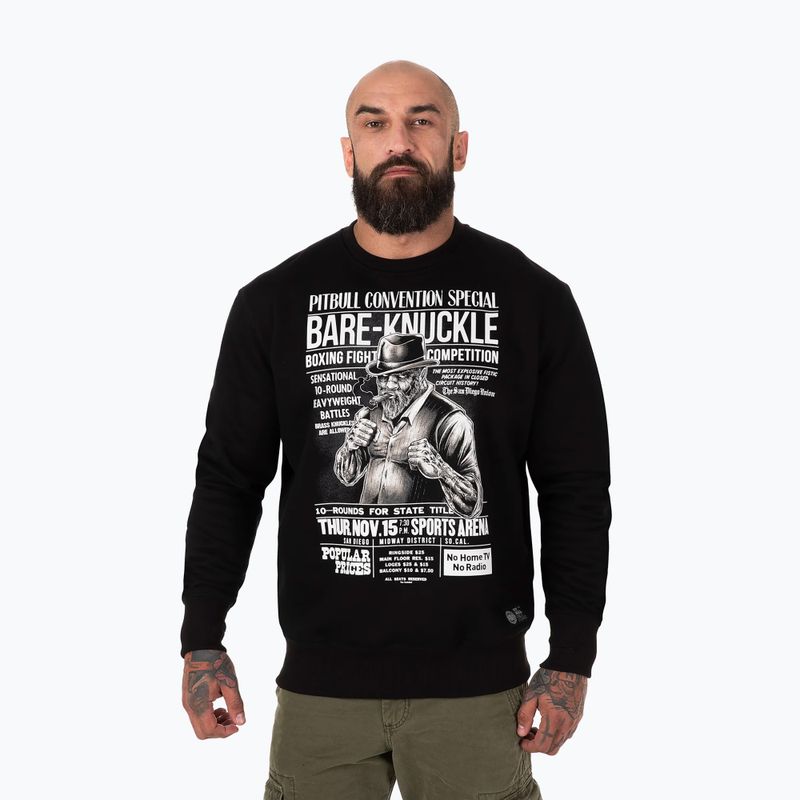 Pitbull West Coast мъжки суитшърт Bare Knuckle Crewneck black