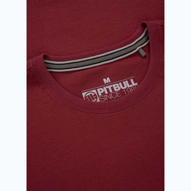 Мъжка тениска с лого Pitbull Small burgundy 3