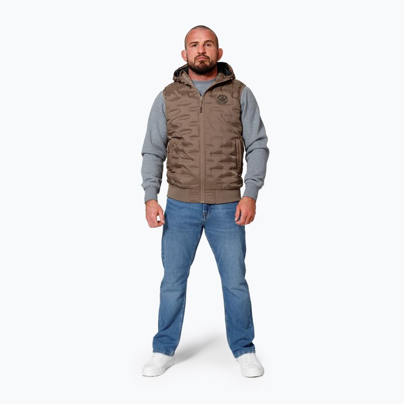 Мъжки елек Pitbull West Coast Eclipse Hooded Padded coyote brown 2