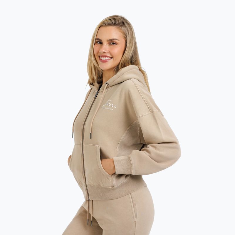 Дамски суитшърт Pitbull West Coast Manzanita Washed Hooded Zip sand 2