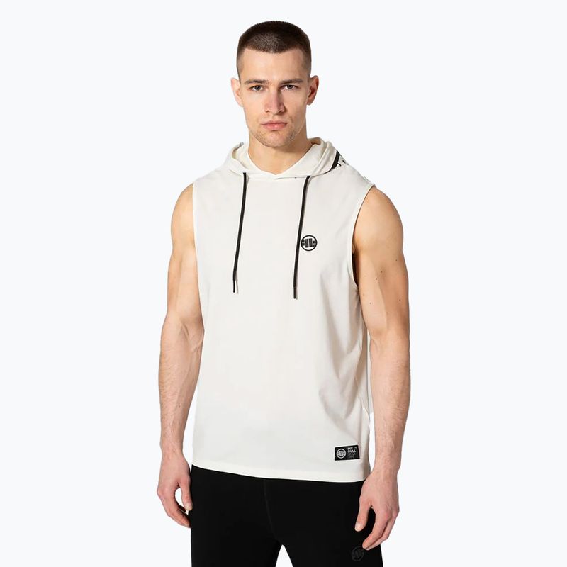 Мъжки потник Pitbull Mercado Hilltop Hooded Sleeveless white