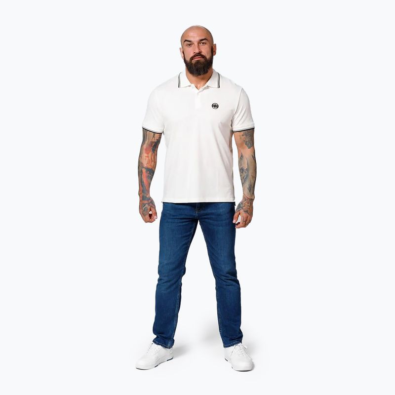 Мъжка поло тениска Pitbull West Coast Polo Pique Stripes Regular white 2