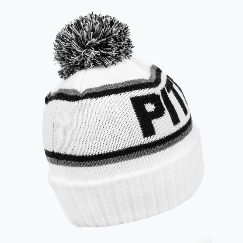 Мъжка зимна шапка Pitbull Beanie Fleming II white/black 2
