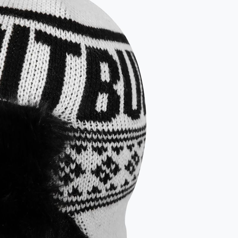 Мъжка зимна шапка Pitbull Beanie Mission Bay white/black 3