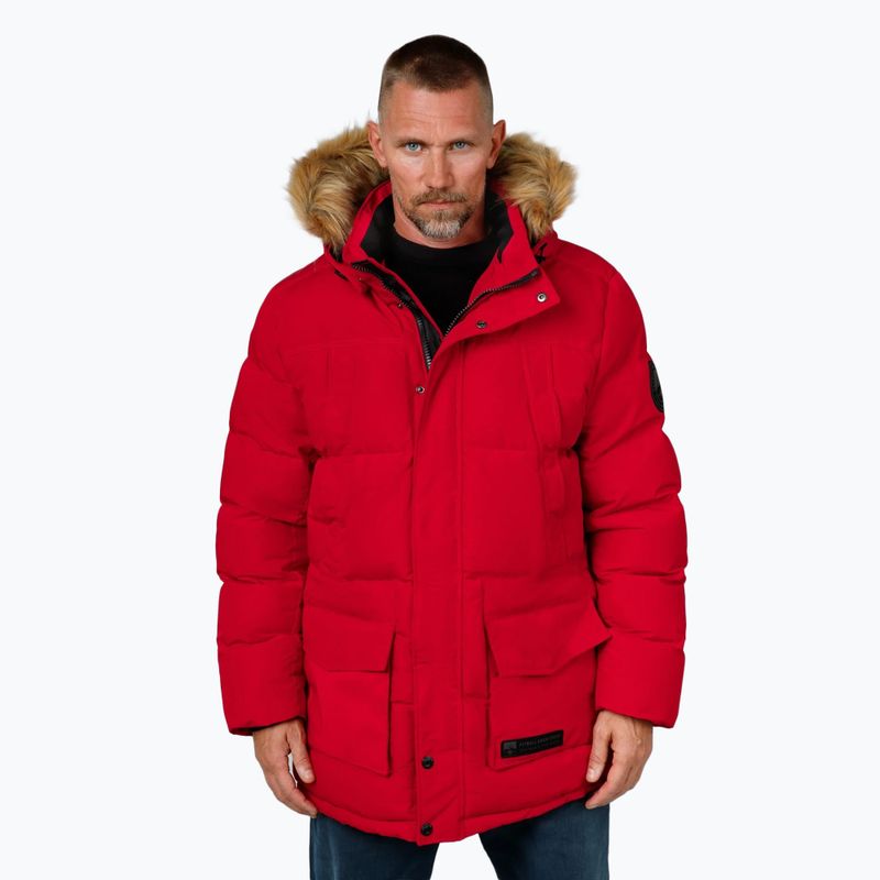 Мъжко яке Pitbull Forest Hooded Parka red