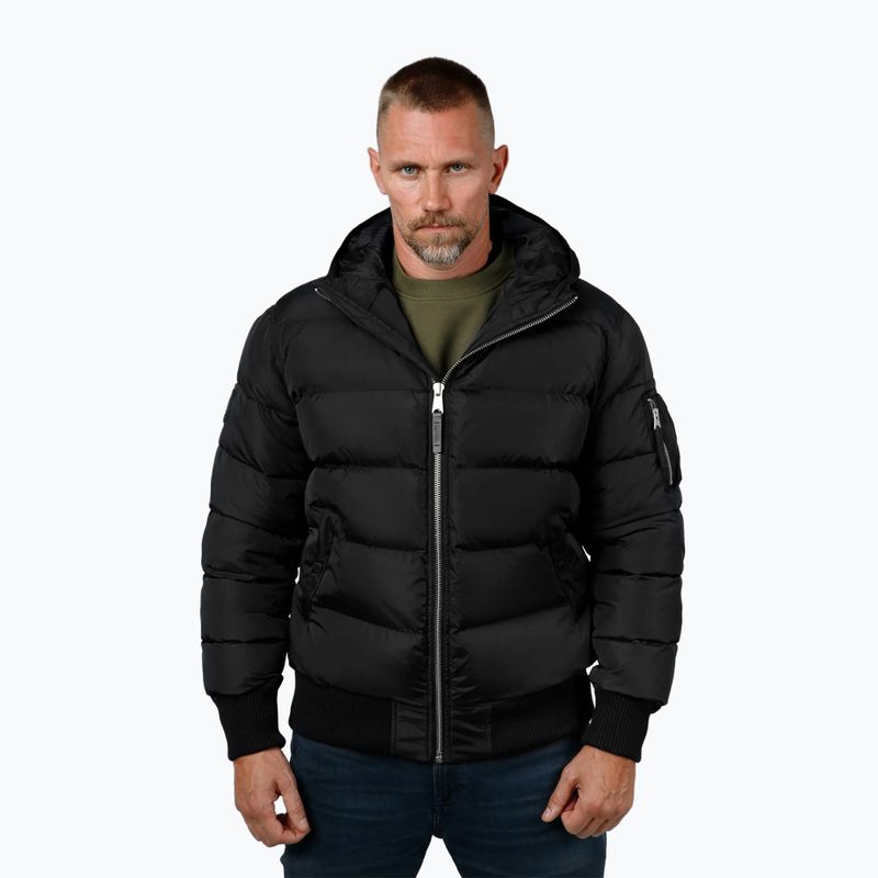 Мъжко зимно яке Pitbull Gopher Quilted Hooded black 3