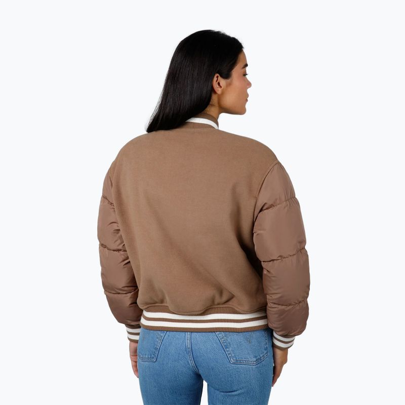 Дамско яке Pitbull Buena Quilted Varsity brown 3