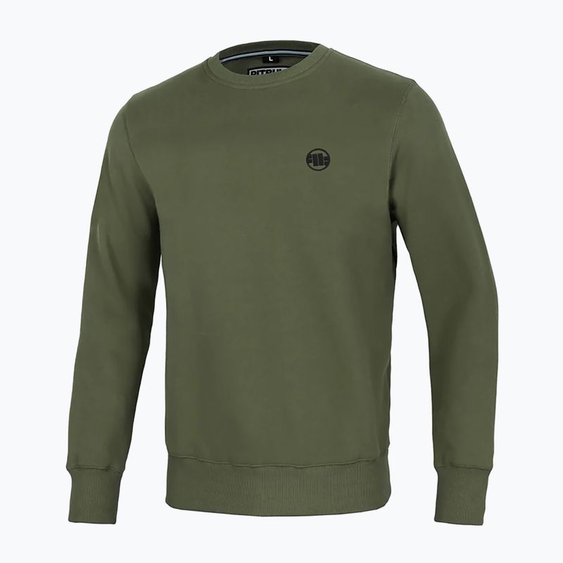 Мъжки суитшърт Pitbull Small Logo Crewneck dark olive 4