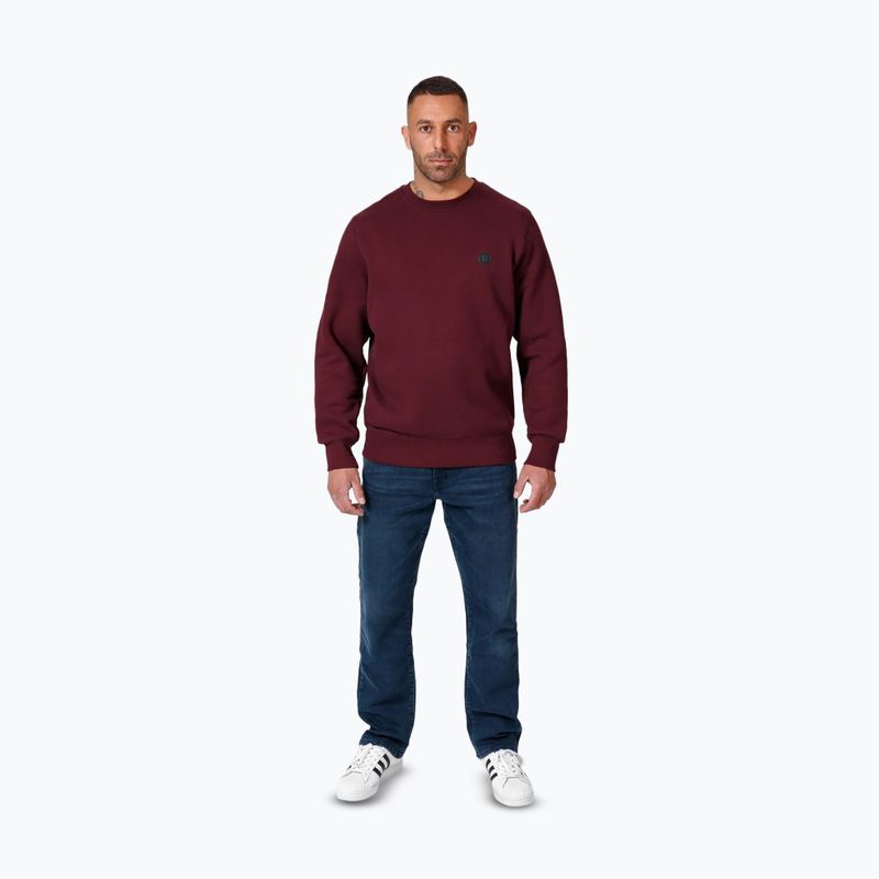 Мъжки суитшърт Pitbull Small Logo Crewneck burgundy 2