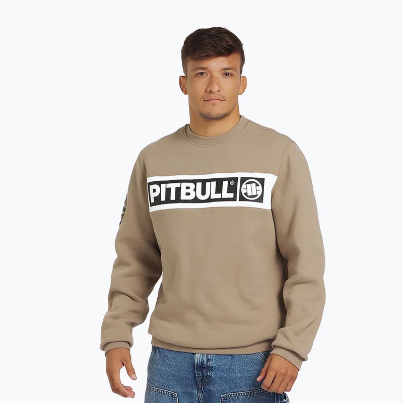 Мъжки суитшърт Pitbull Sherwood Crewneck pale sand