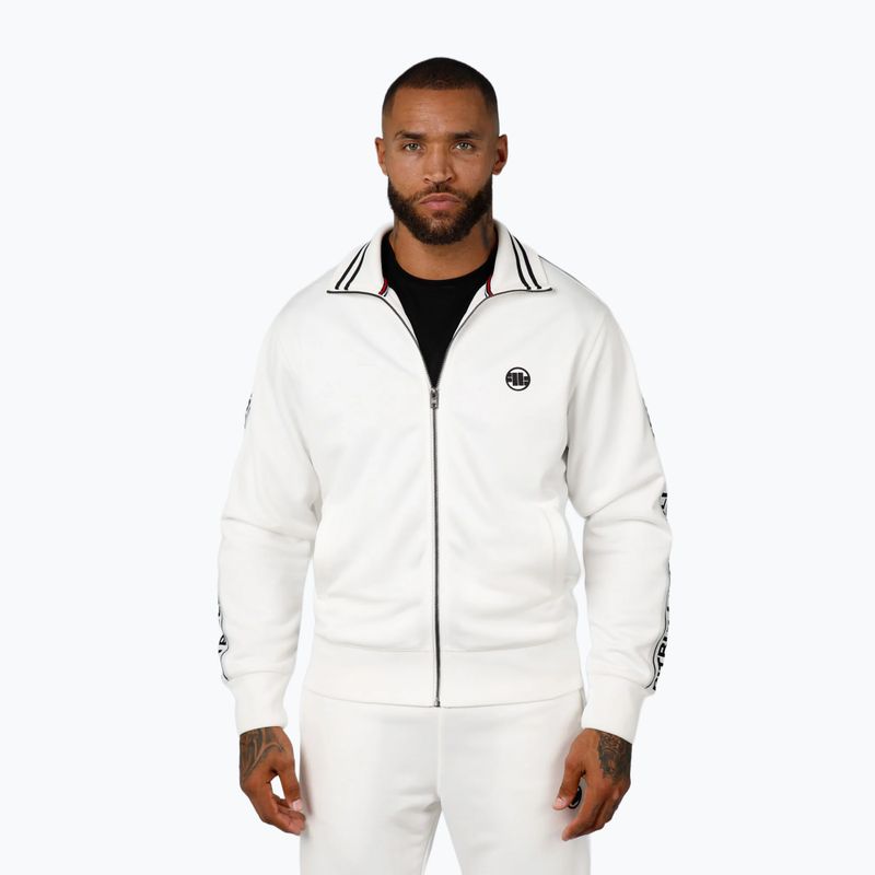 Мъжки суитшърт Pitbull Trackjacket Tape Logo Terry Group off white