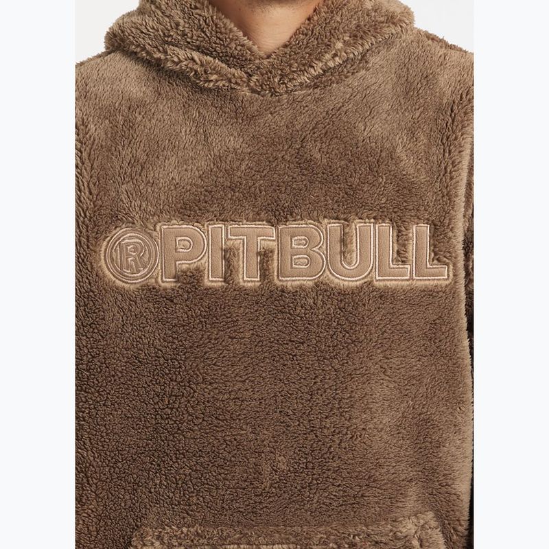 Мъжки суитшърт Pitbull Aragon Hooded coyote brown 5