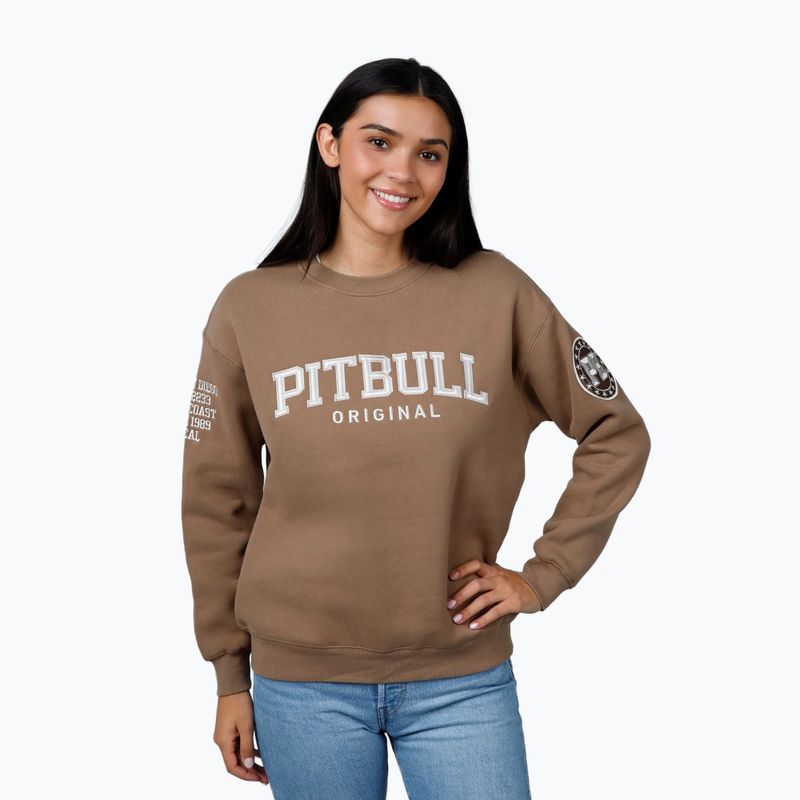 Дамски суитшърт Pitbull Tyrian Crewneck coyote brown