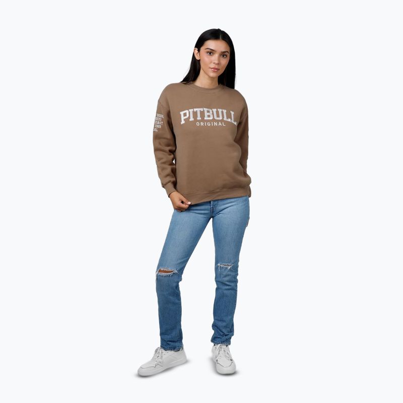 Дамски суитшърт Pitbull Tyrian Crewneck coyote brown 2