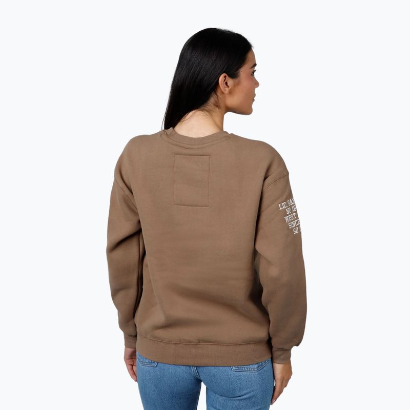Дамски суитшърт Pitbull Tyrian Crewneck coyote brown 3