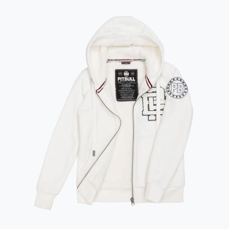 Дамски суитшърт Pitbull Sherpa Ruffina Hooded Zip off white 3