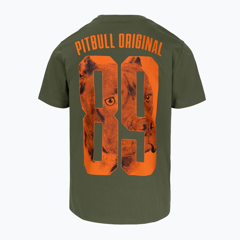 Pitbull Eighty Nine Dog мъжка тениска тъмно маслинова