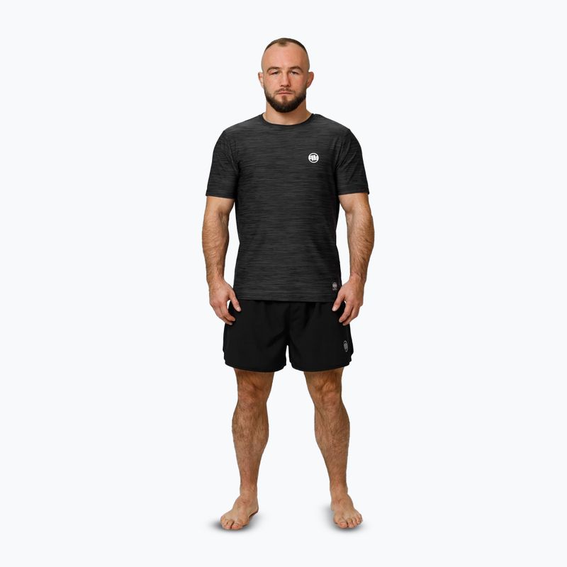 Мъжка тениска Pitbull Small Logo Casual Sport black melange 2