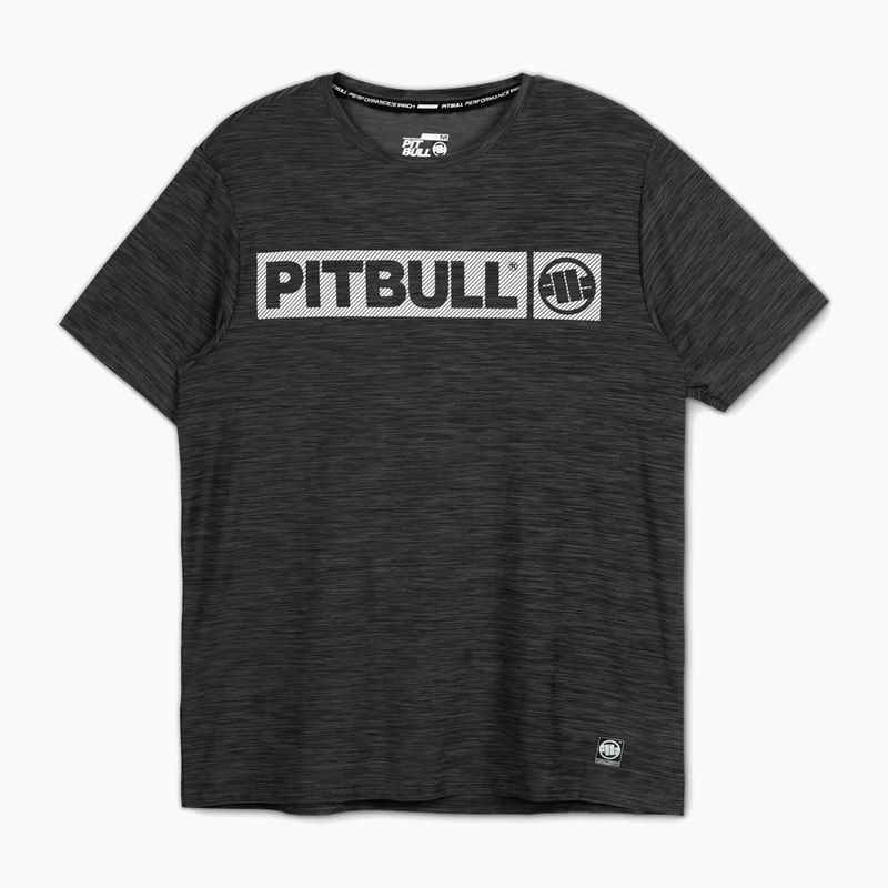 Pitbull Hilltop Casual Sport черна меланж мъжка тениска 4