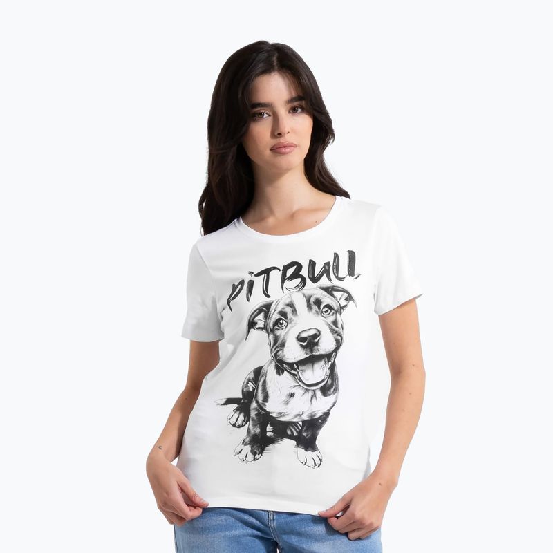 Pitbull Puppy 2 дамска тениска бяла