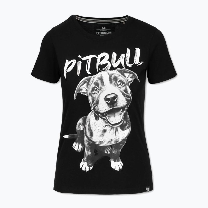 Pitbull Puppy 2 дамска тениска черна 5