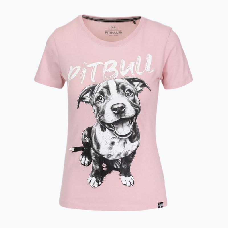 Pitbull Puppy 2 прахообразно розова тениска за жени 5