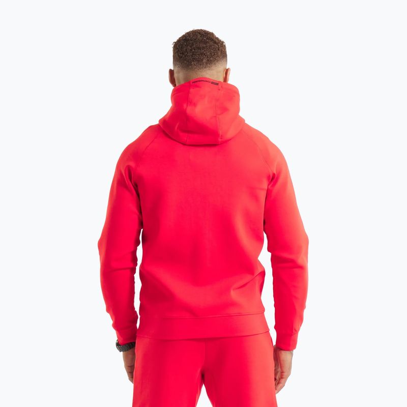 Мъжки суитшърт с качулка и цип Pitbull Dogwood fluo/red 3