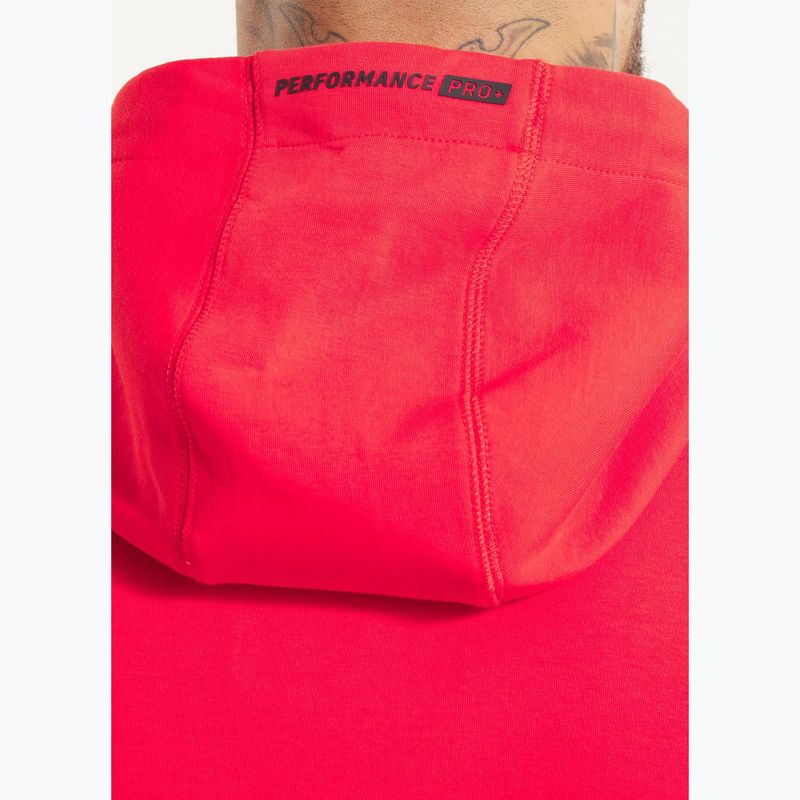 Мъжки суитшърт с качулка и цип Pitbull Dogwood fluo/red 4
