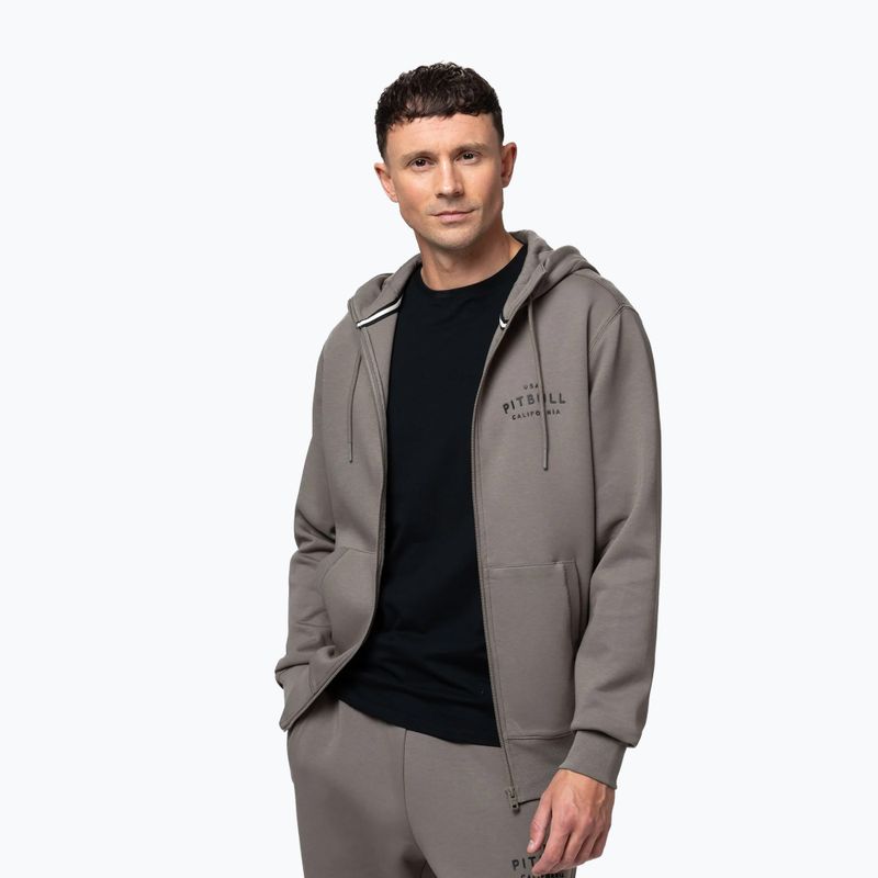 Мъжки суитшърт Pitbull Sampson Hooded Zip Sweatshirt taupe 4