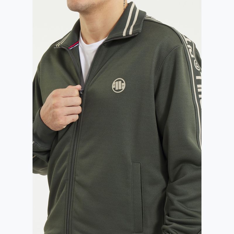 Мъжки спортен екип Pitbull Trackjacket Tape Logo Terry Group old green 4