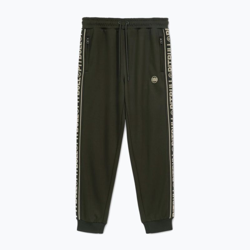 Мъжки спортни панталони Pitbull Tape Logo Terry Group old green 3