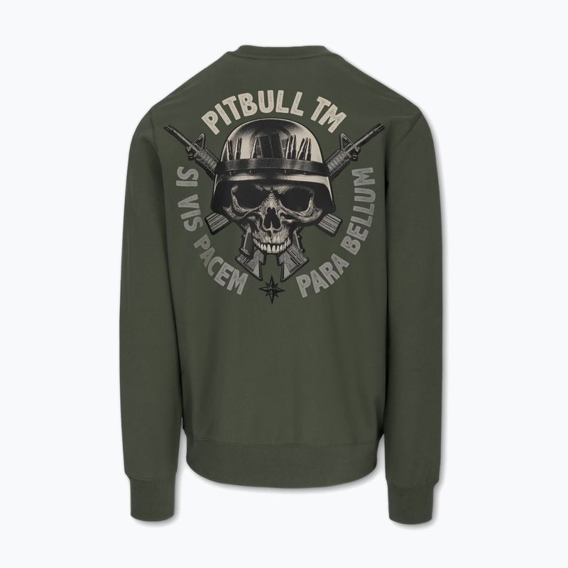 Мъжки суитшърт с яка Pitbull Para Bellum старо зелено 2