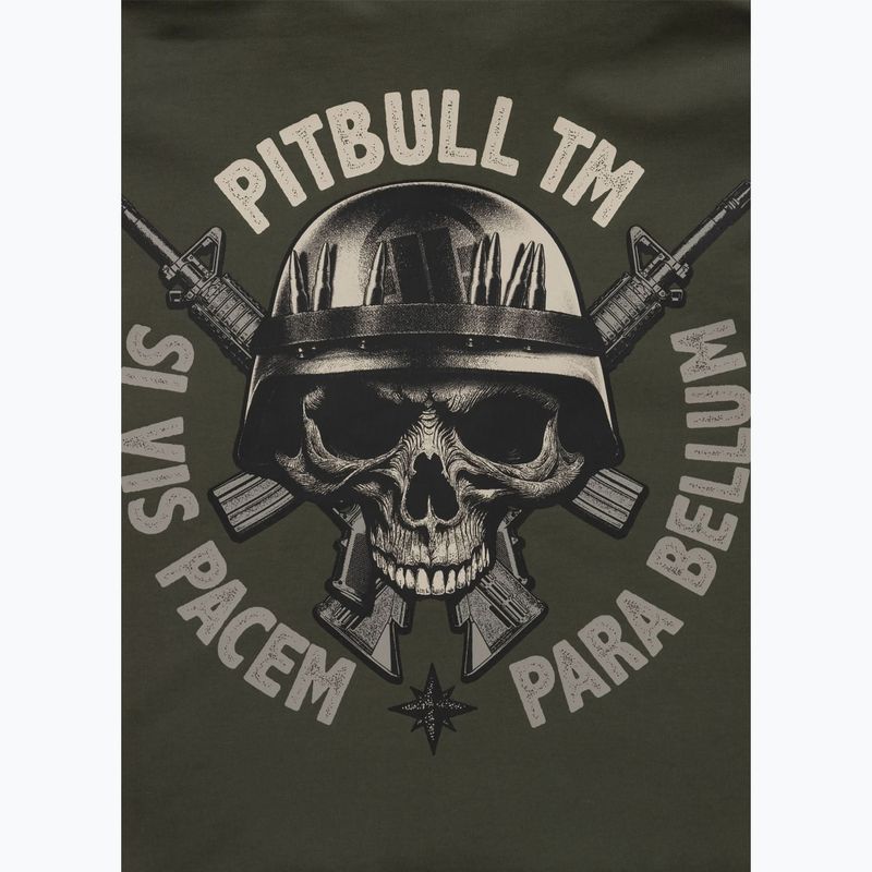 Мъжки суитшърт с яка Pitbull Para Bellum старо зелено 5
