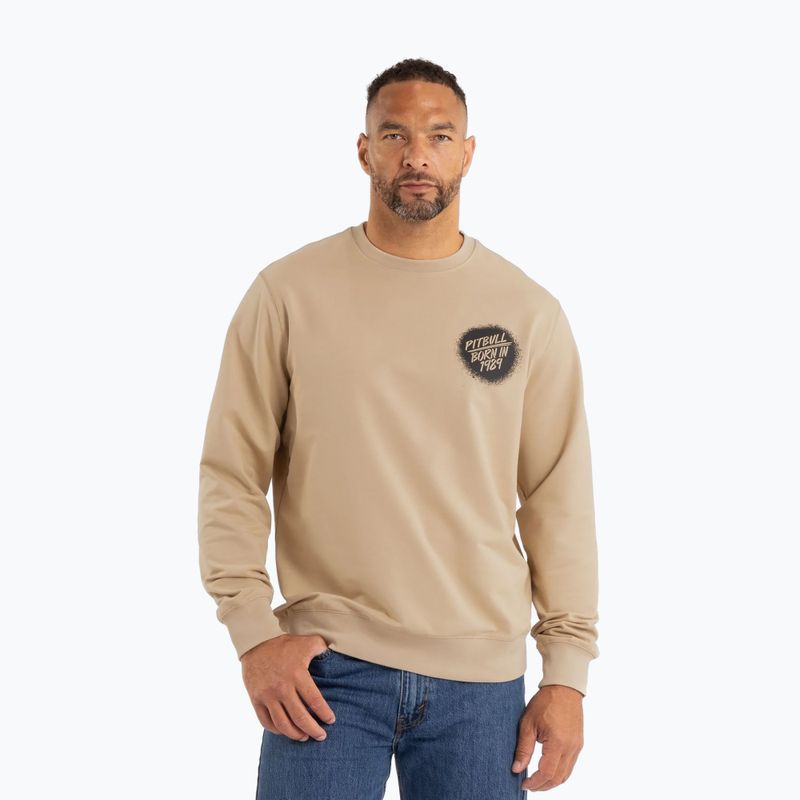 Мъжки потник Pitbull Graffitti Crewneck Sweatshirt pale sand