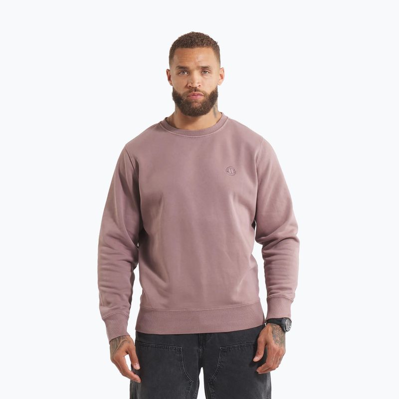 Мъжки суитшърт Pitbull Lancaster 2 Crewneck, измит в бордо