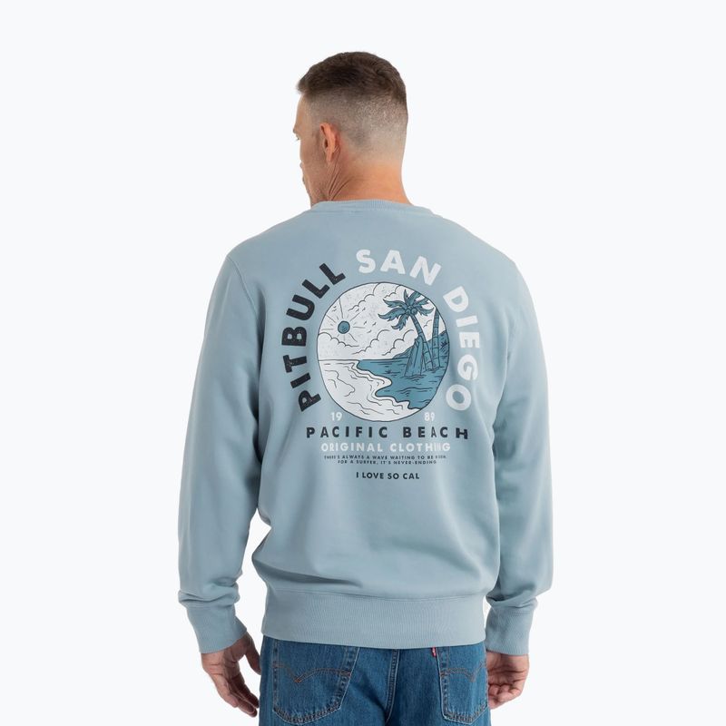 Мъжки суитшърт Pitbull Planet Surf Crewneck светлосин 3