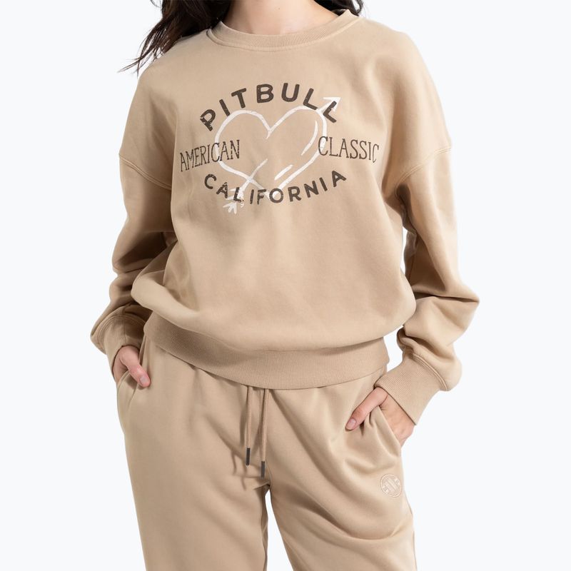Дамски потник Pitbull Manzanita Heart Crewneck Sweatshirt sand 3