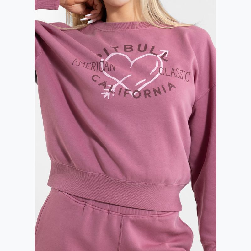 Pitbull дамски суитшърт Manzanita Heart Crewneck Sweatshirt розов 4