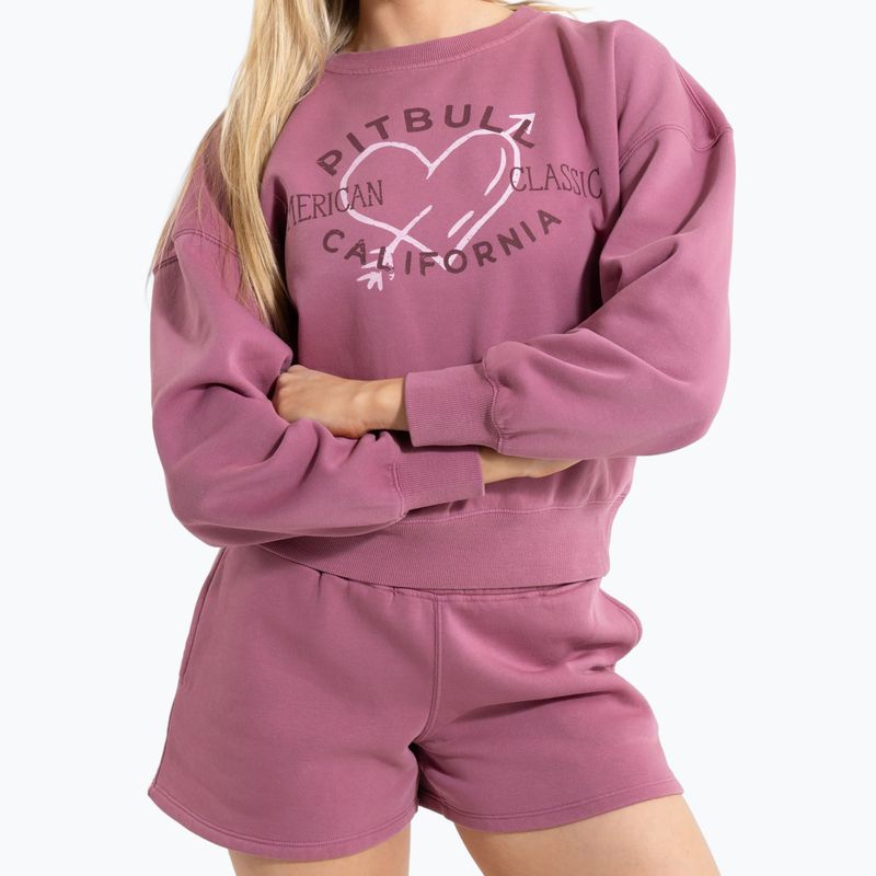 Pitbull дамски суитшърт Manzanita Heart Crewneck Sweatshirt розов 5