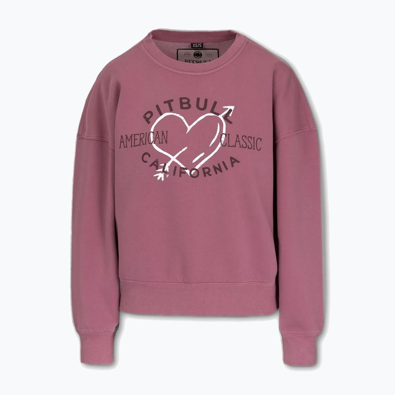 Pitbull дамски суитшърт Manzanita Heart Crewneck Sweatshirt розов 6
