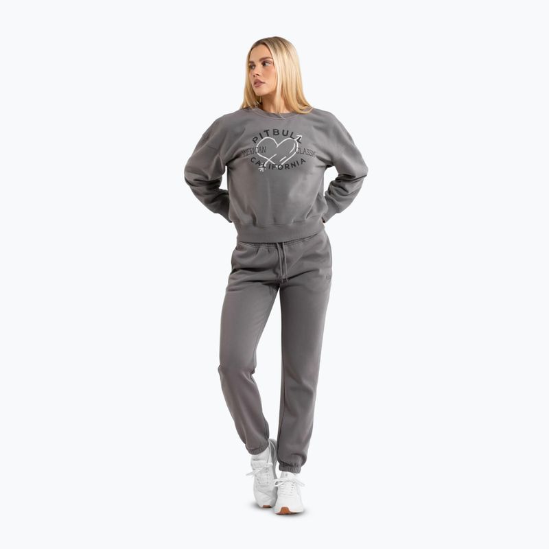 Pitbull дамски суитшърт Manzanita Heart Crewneck Sweatshirt washed grey 2