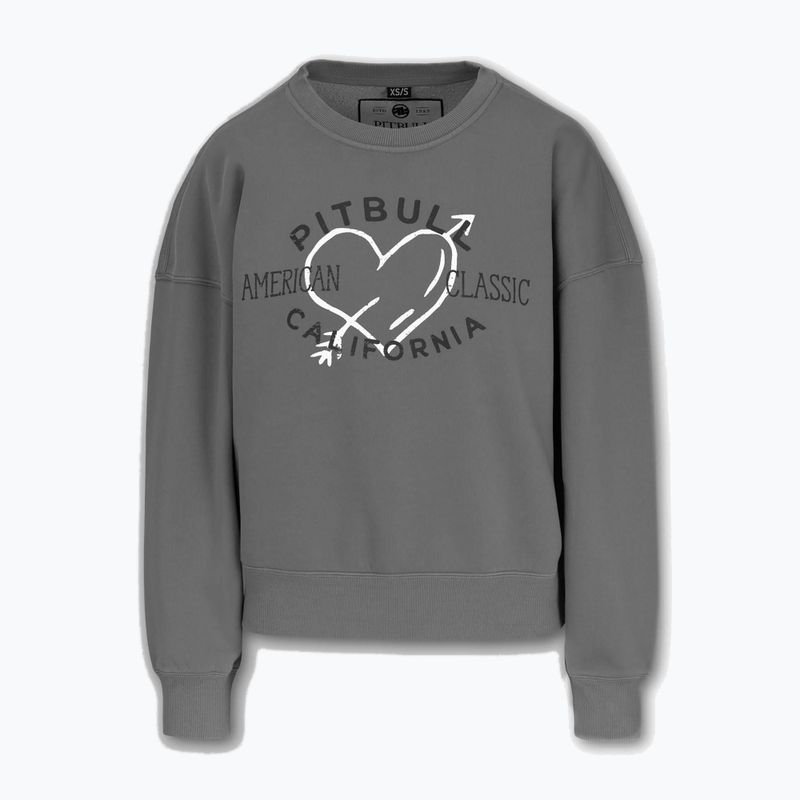Pitbull дамски суитшърт Manzanita Heart Crewneck Sweatshirt washed grey 4