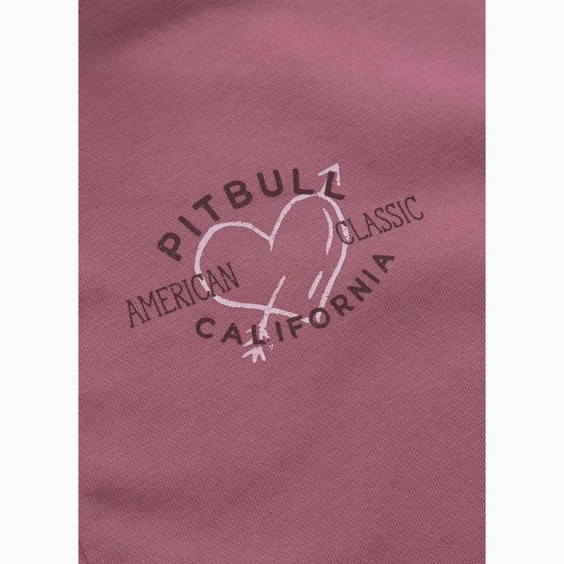 Дамски Pitbull Manzanita Heart Суитшърт с качулка и цип розов 9
