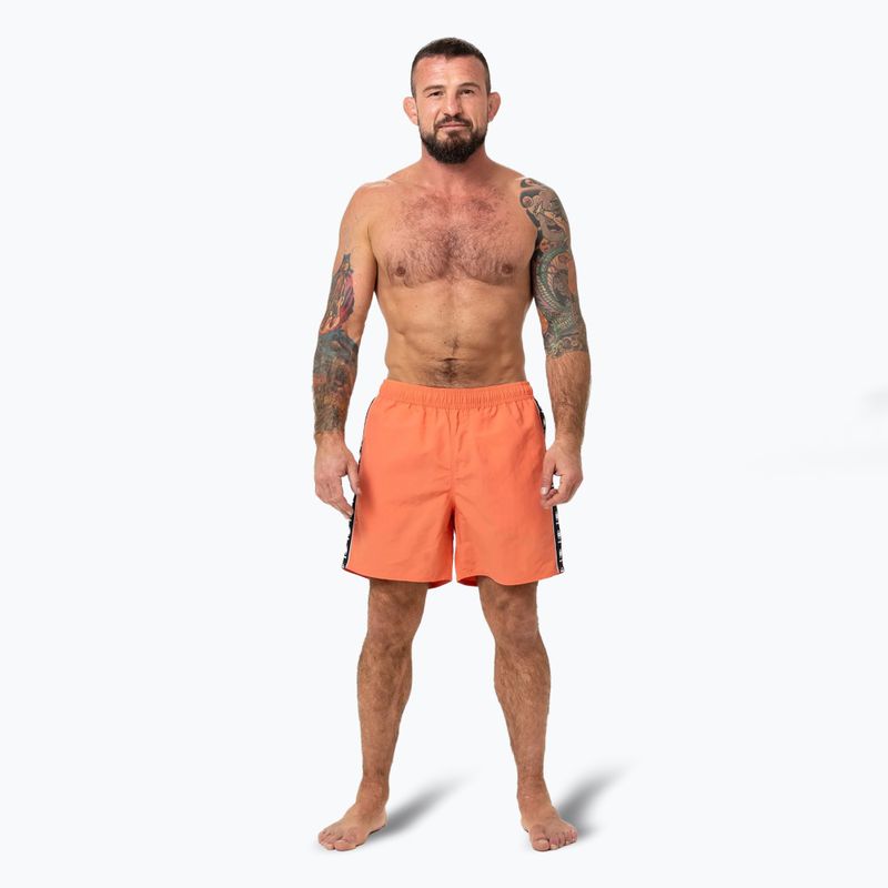 Мъжки къси панталони за плуване Pitbull Blackmore bright salmon 2
