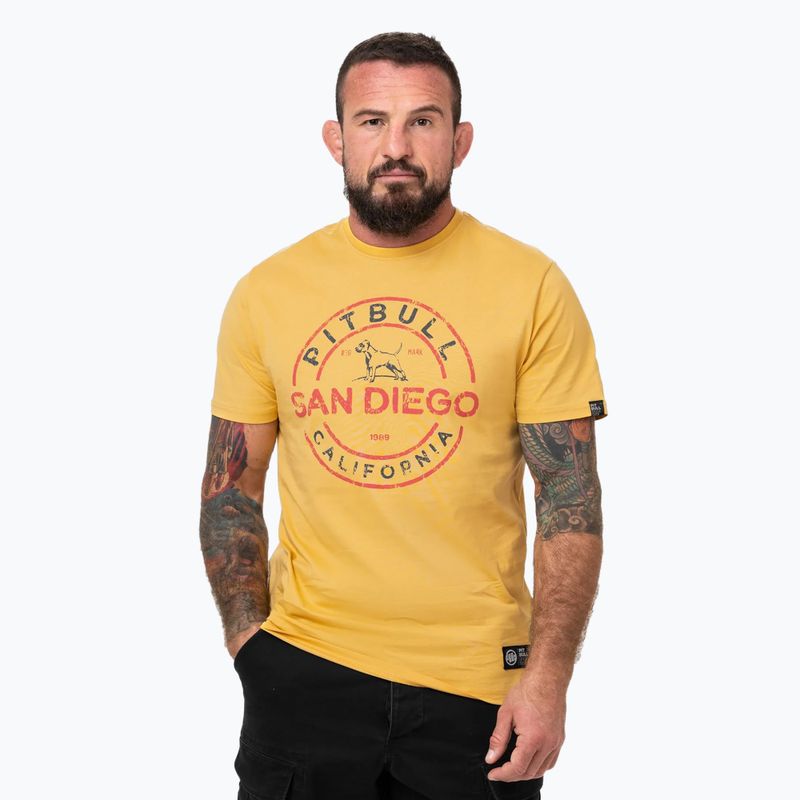 Мъжка тениска Pitbull San Diego Ins., бледожълта